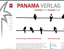 Tablet Screenshot of panama-verlag.de